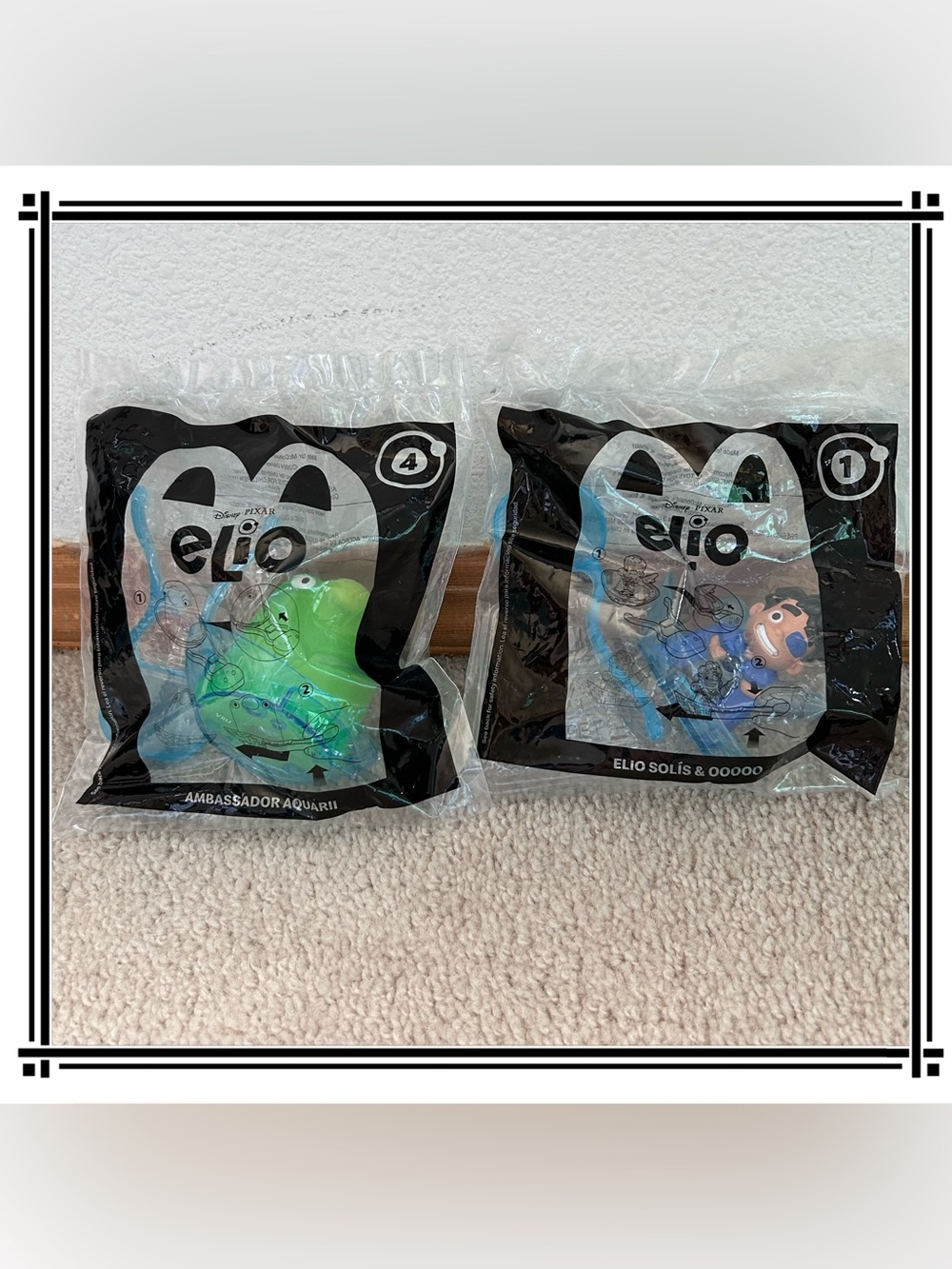McDonald’s Disney Pixar Elio 2024 Happy Meal Toy #1 & #4 Set, 2 PCs Collectible